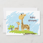 Giraffe Organic Planet Baby shower Kaart (Voorkant)