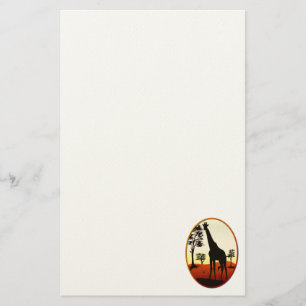 Giraffe Ovaal Briefpapier