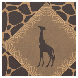 Giraffe over proefdruk stof