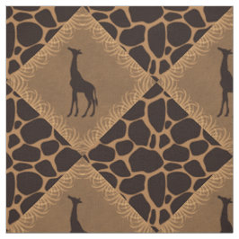 Giraffe over proefdruk stof
