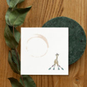 Giraffe over schaatsen voor baby shower servet