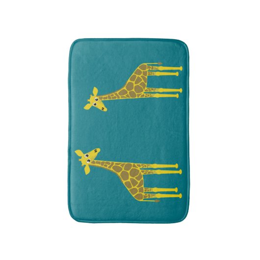 Giraffe paar badmat (Voorkant Verticaal)