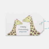 Giraffe paar bruiloft Jubileum Cadeaulabel (Voorkant (Horizontaal))