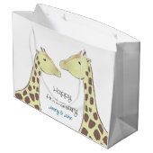 Giraffe paar bruiloft Jubileum Groot Cadeauzakje (Achterkant Gekanteld)