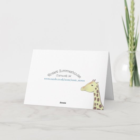 Giraffe paar bruiloft Jubileum Kaart (Achterkant)