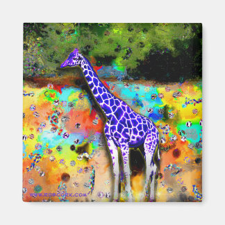 Giraffe Paarse psychedelische magneet