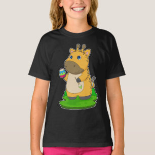 Giraffe Paasei Verfborstel T-shirt