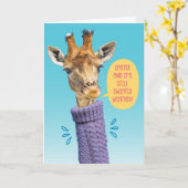 Giraffe-paaszure turtleneck Sweater Weather Kaart (Gele Bloem)