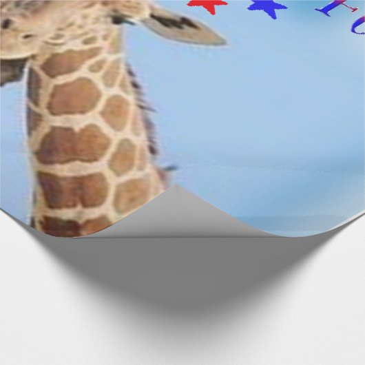 Giraffe pakpapier op 4 juli (Hoek)