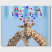 Giraffe pakpapier op 4 juli (Vlak)