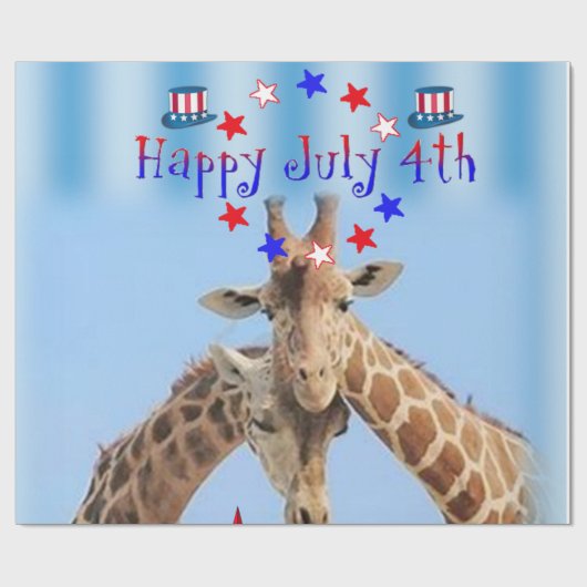 Giraffe pakpapier op 4 juli (Vlak)