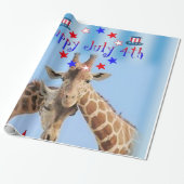 Giraffe pakpapier op 4 juli (Uitgerold)