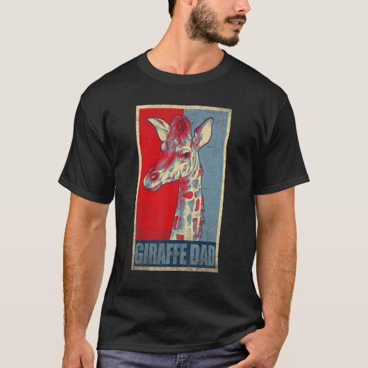 Giraffe Pap Papa Giraffe Leuke Vader's Da T-shirt (Voorkant)