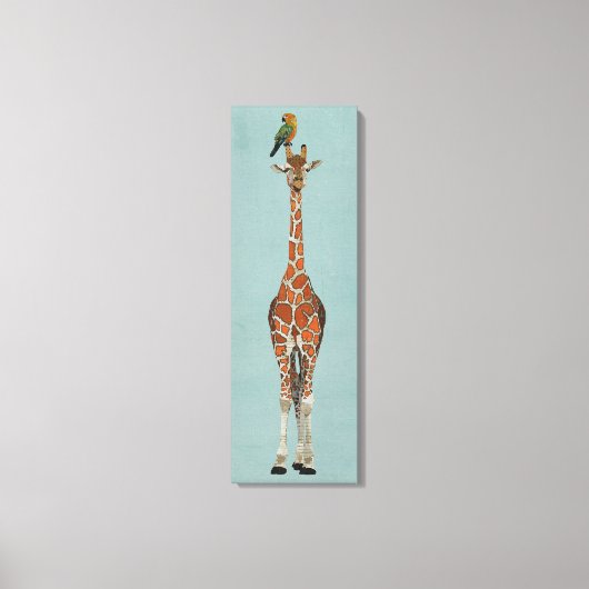 GIRAFFE & PAPEGAAI CANVAS AFDRUK (Voorkant)