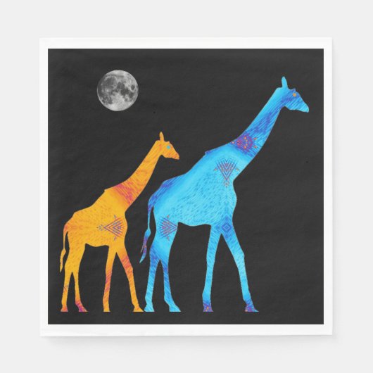 Giraffe Paper Napkin Servet (Voorkant)