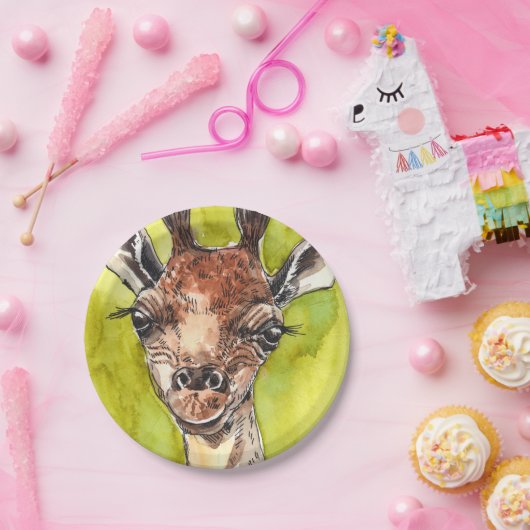 Giraffe Papieren Bordje (Feest)