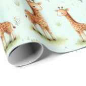 Giraffe Parade Baby Gift Wrap Cadeaupapier (Rol Hoek)