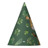 Giraffe Party Animal Wild Een Oerwoud Verjaardagsj Feesthoedjes (Links)