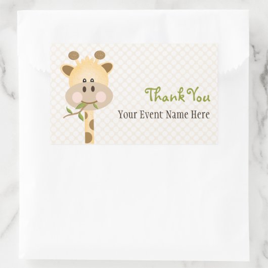 Giraffe Party Favor Label Stickers (Tas)