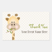 Giraffe Party Favor Label Stickers (Voorkant)