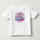Giraffe Pasen T-Shirt Aangepaste Naam Meisjes Bunn (Voorkant)