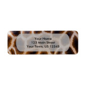 Giraffe patches gepotte Sjabloon huidstructuur Etiket (Voorkant)