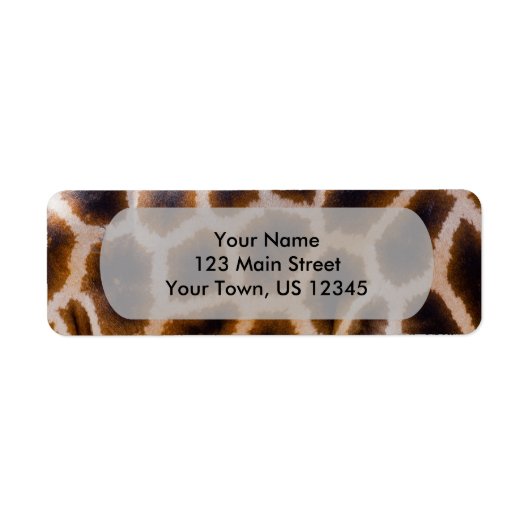 Giraffe patches gepotte Sjabloon huidstructuur Etiket (Voorkant)