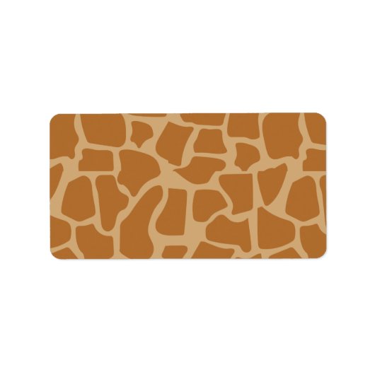 Giraffe Patroon afdrukken Etiket (Voorkant)