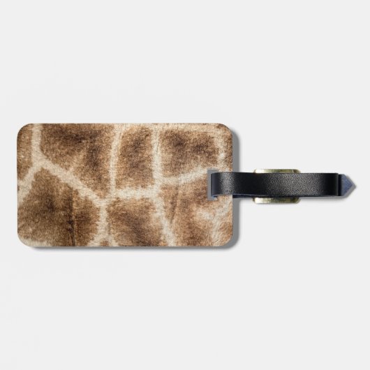 Giraffe patroon bagagelabel (Achterkant horizontaal)