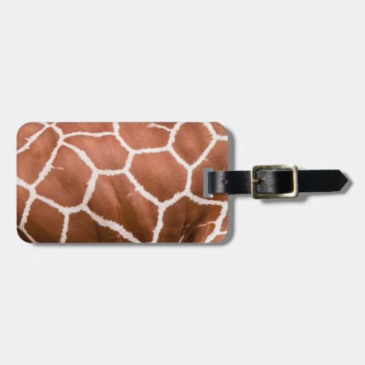 Giraffe patroon bagagelabel (Voorkant horizontaal)
