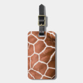 Giraffe patroon bagagelabel (Voorkant verticaal)