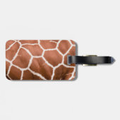 Giraffe patroon bagagelabel (Achterkant horizontaal)