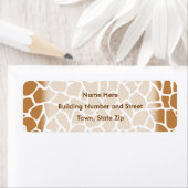 Giraffe Patroon Bruin Dierenprint Ontwerp. Etiket (Insitu)