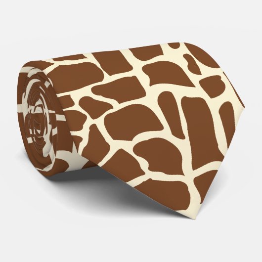 Giraffe patroon dierlijke afdruk stropdas (Opgerold)