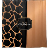 Giraffe Patroon Douchegordijn (Voorkant)