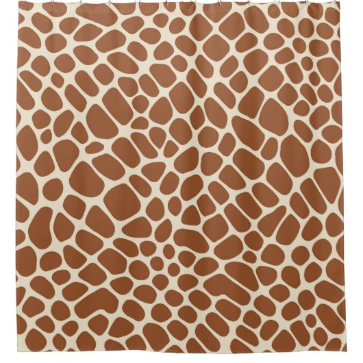 Giraffe Patroon Douchegordijn (Voorkant)