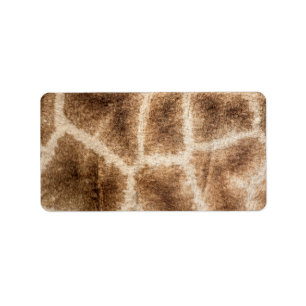 Giraffe patroon etiket