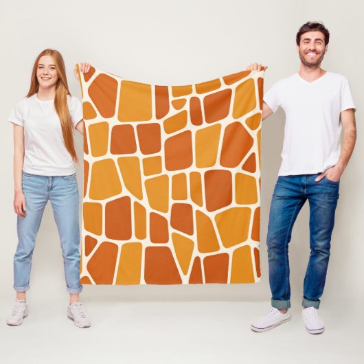Giraffe Patroon Fleece Deken (In situ)