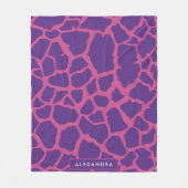 Giraffe Patroon Fleece Deken (Voorkant)