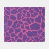 Giraffe Patroon Fleece Deken (Voorkant (Horizontaal))