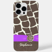 Giraffe Patroon Gedrukt lint en rohineston Case-Mate iPhone Case (Achterkant)