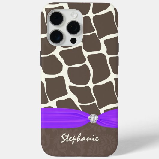 Giraffe Patroon Gedrukt lint en rohineston Case-Mate iPhone Case (Achterkant)