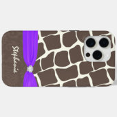 Giraffe Patroon Gedrukt lint en rohineston Case-Mate iPhone Case (Achterkant (horizontaal))