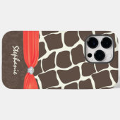 Giraffe Patroon Gedrukt lint en rohineston Case-Mate iPhone Case (Achterkant (horizontaal))