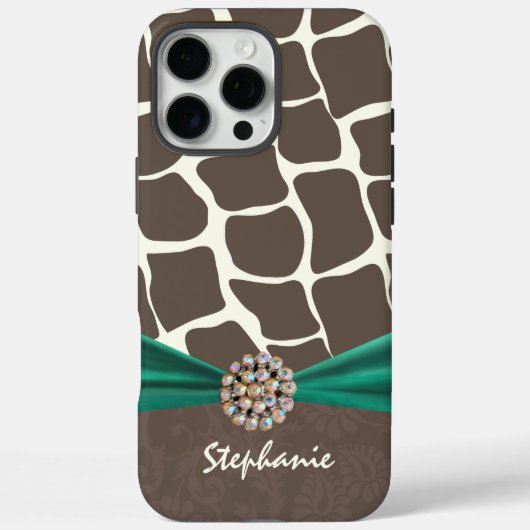 Giraffe Patroon Gedrukt lint en rohineston Case-Mate iPhone Case (Achterkant)