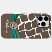 Giraffe Patroon Gedrukt lint en rohineston Case-Mate iPhone Case (Achterkant (horizontaal))