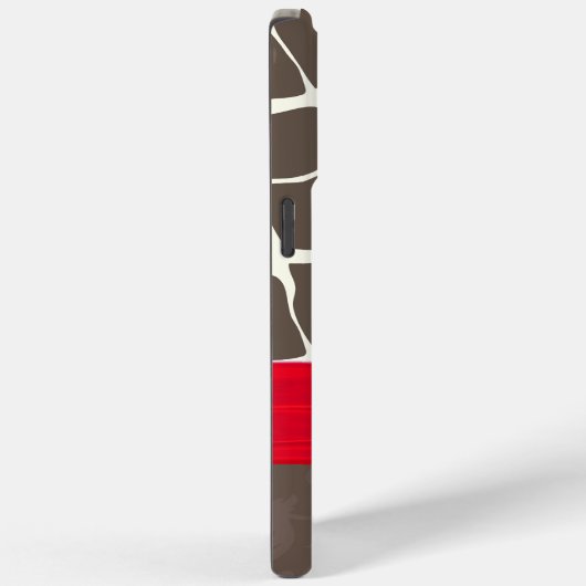 Giraffe Patroon Gedrukt Lint Faux Crystal Case-Mate iPhone Case (Achterkant / Rechts)