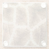 Giraffe patroon glazen onderzetter (Achterkant)