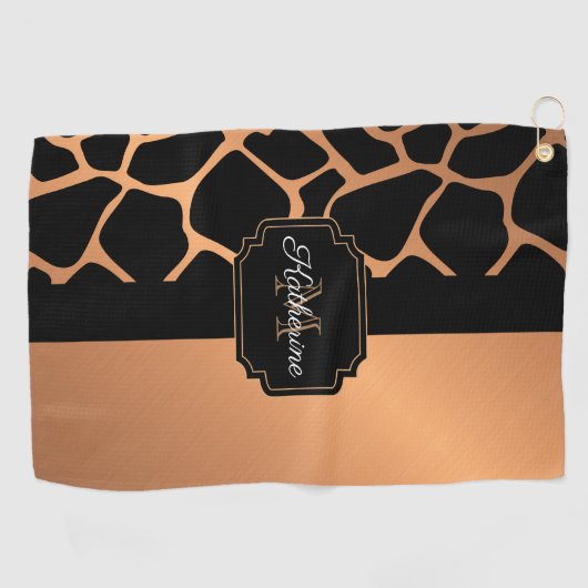 Giraffe Patroon Golfhanddoek (Horizontaal)
