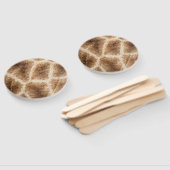 Giraffe patroon handwaaier (Niet-gemonteerd)